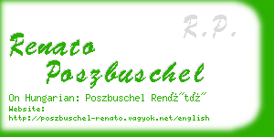 renato poszbuschel business card